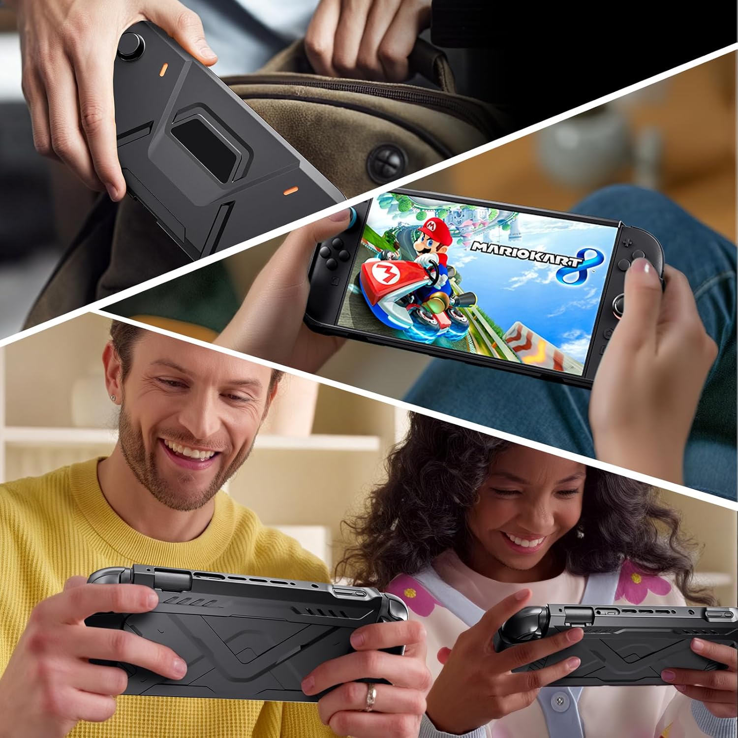 Protective Case for Nintendo Switch 2,Durable Anti-Slip Shockproof Protective Hard Case Full-Body Rugged Protection Switch 2 Cover (Black) - Image 7