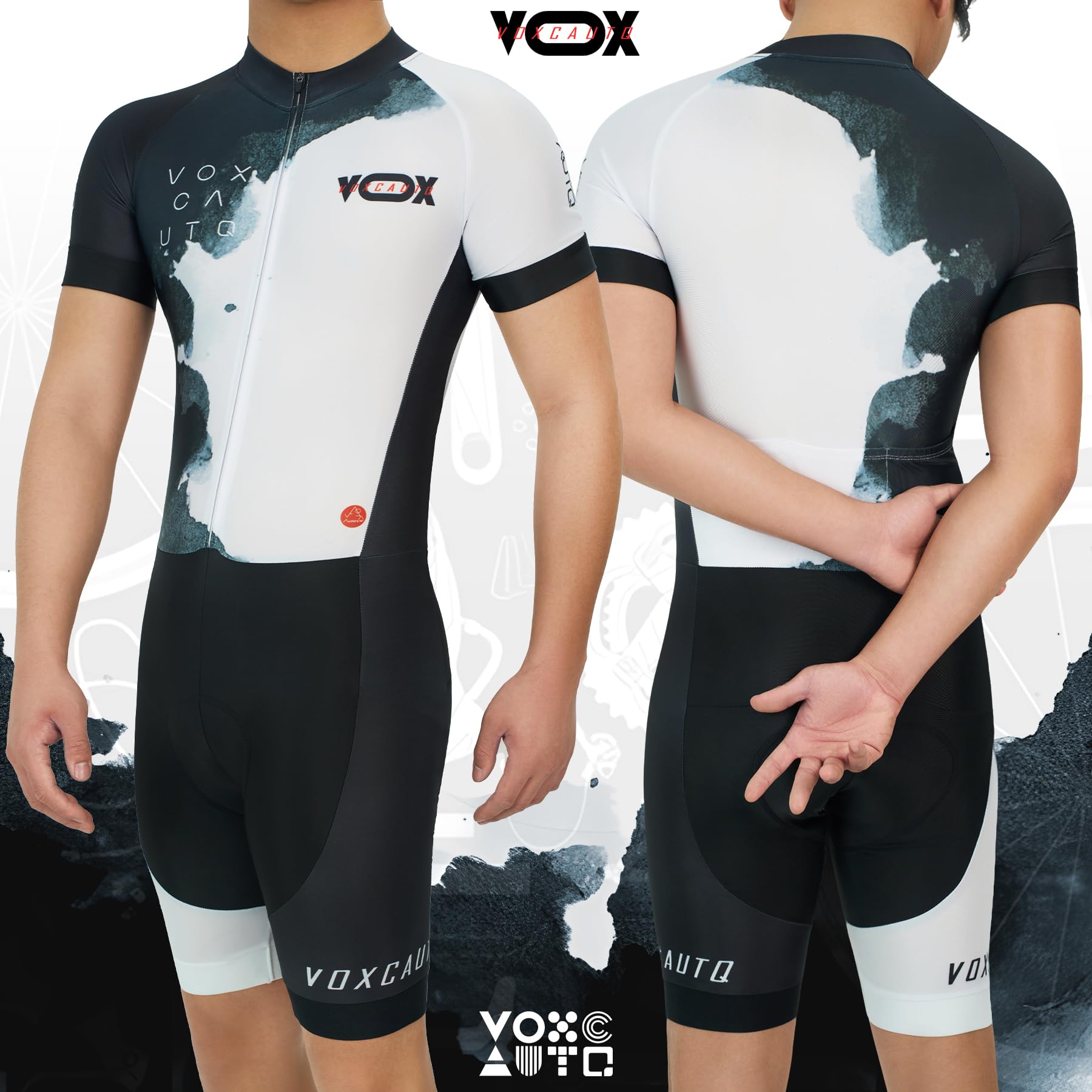 Conjunto de Traje de triatlón de Manga Corta para Hombre,Cycling Skinsuit Triatlón for Hombres,Pro Manga Corta Traje de Ciclismo,MTB Mono para Correr,Andar en Bicicleta,Nadar