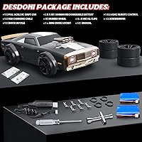 Vista 6 de 1/16 Coches RC Rápidos para Adultos, Coche RC de Deriva, 38KM/H de Alta Velocidad 4WD, Control Proporcional Completo, 6 Modos de Luz LED, 2