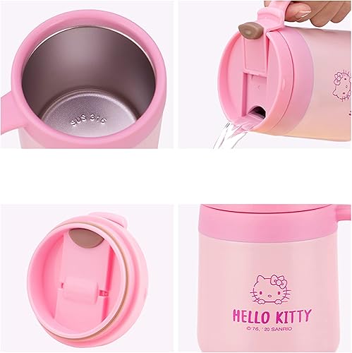 Miniatura 2 de Everyday Delights Hello Kitty - Vaso aislado de acero inoxidable con tapa, 11.8 fl oz (rojo)