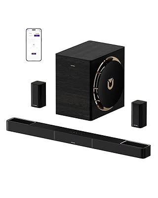 ULTIMEA Skywave X70 7.1.4ch Professional Wireless Surround Sound System for TV w/Dolby Atmos, 980W Sound Bar with 10" Wireless Subwoofer, 20Hz Low Frequency, GaN Amplifier, 4K HDR Pass-Through