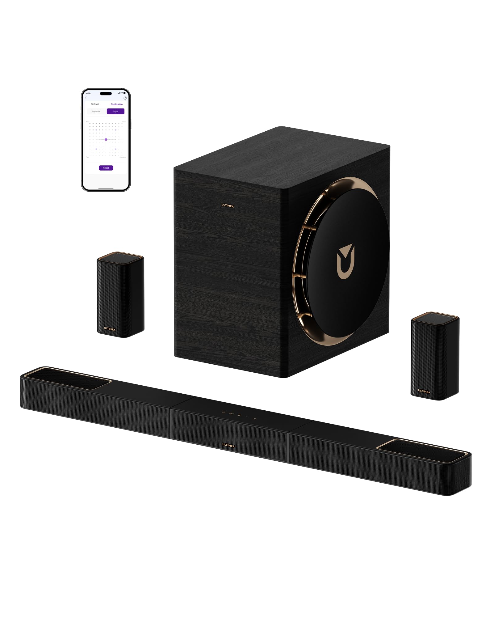 The Best wireless home theater system of 2026 for Every Budget ULTIMEA Skywave X70 7.1.4ch Professional Wireless Surround Sound System for TV w/Dolby Atmos, 980W Sound Bar with 10" Wireless Subwoofer, 20Hz Low Frequency, GaN Amplifier, 4K HDR Pass-Through