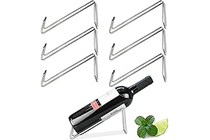 SuproBarware 6-Bottle Stainless Steel Wine Rack Set for Wine Lovers