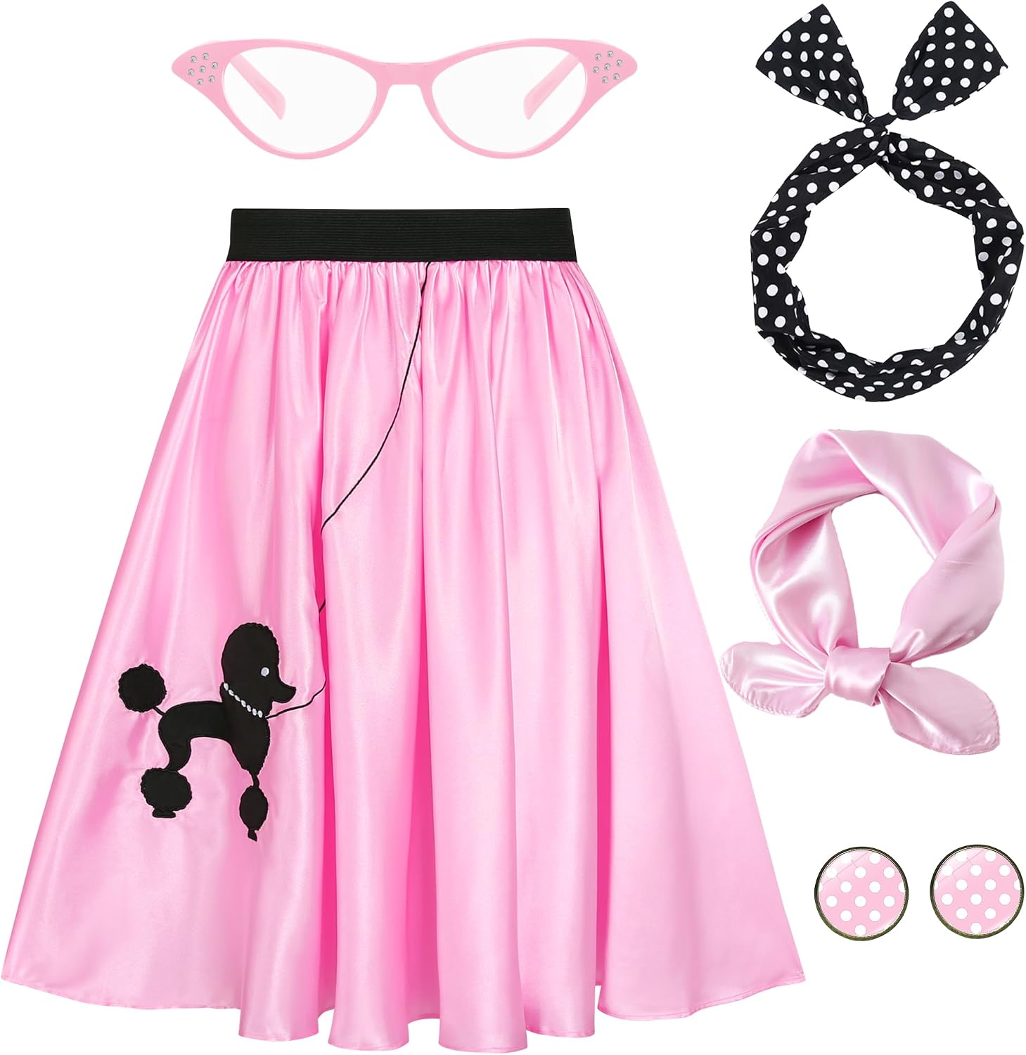 CICOCI Sock Hop Costume Greasers 1950S Poodle Skirts for Women 50s Costumes Accessoris Halloween Costumes