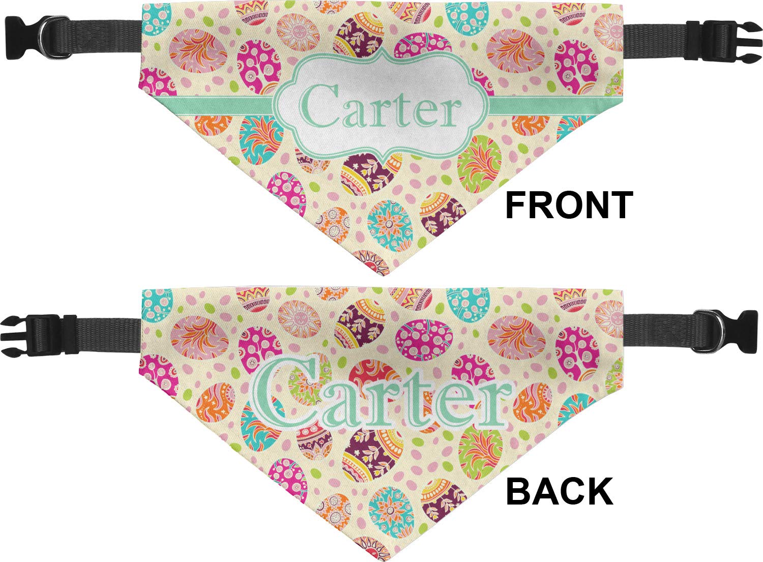 RNK Shops Personalized Easter Eggs Dog Bandana - Medium