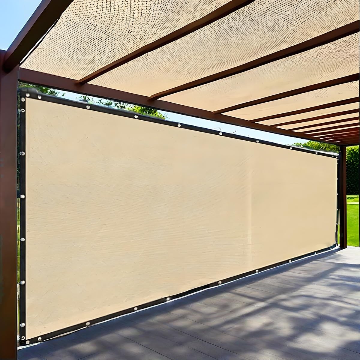 Tela de sombra para exteriores, 8 x 8 m, protección UV, 90 % de jardín, toldo para patio, plantas, valla, casa de perro, tela de camping, fácil de instalar