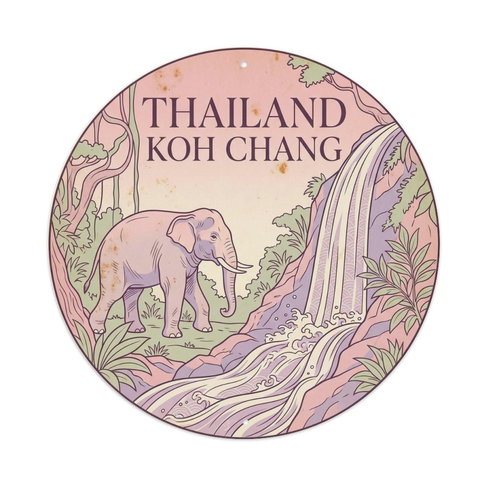 Thailand Koh Chang Island Travel Tropical Coast Metal Tin Sign