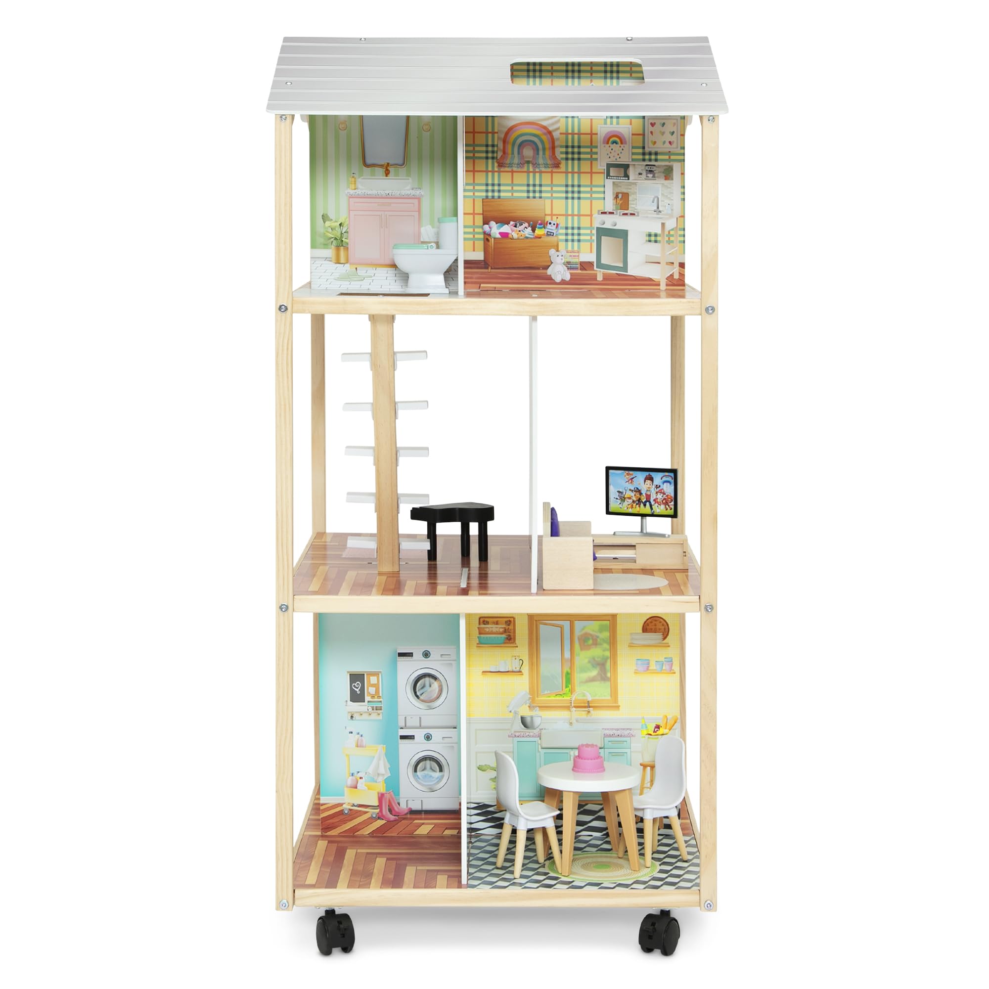 Delta Children Moveable Mansion Dollhouse - 360 Spins! -19 Delta Children Moveable Mansion Dollhouse - 360 Spins! -19