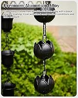 Vista 3 de Aluminum Rain Chains for Gutter, Rain Water Catching System Decoration, 2.4M 2.6M 3M Rain Chimes Rain Catcher Chain, Easy Installation,Style D-26m