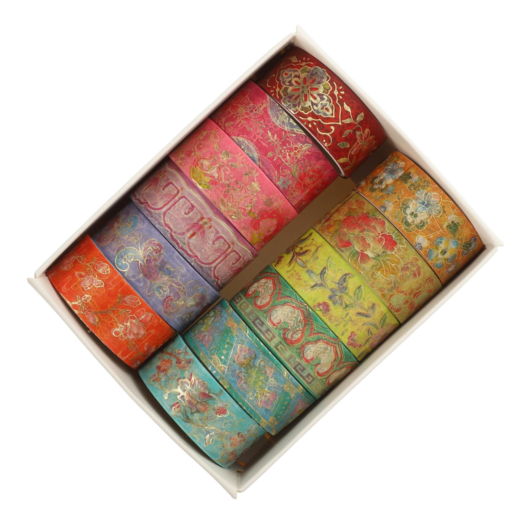NUOBESTY 48 Rollos Cinta De Bolsillo y Papel Cinta Adhesiva Washi Decoración De Frutas Cinta Washi con Motivos Cintas para Envolver Flores Suministros para La Fiesta