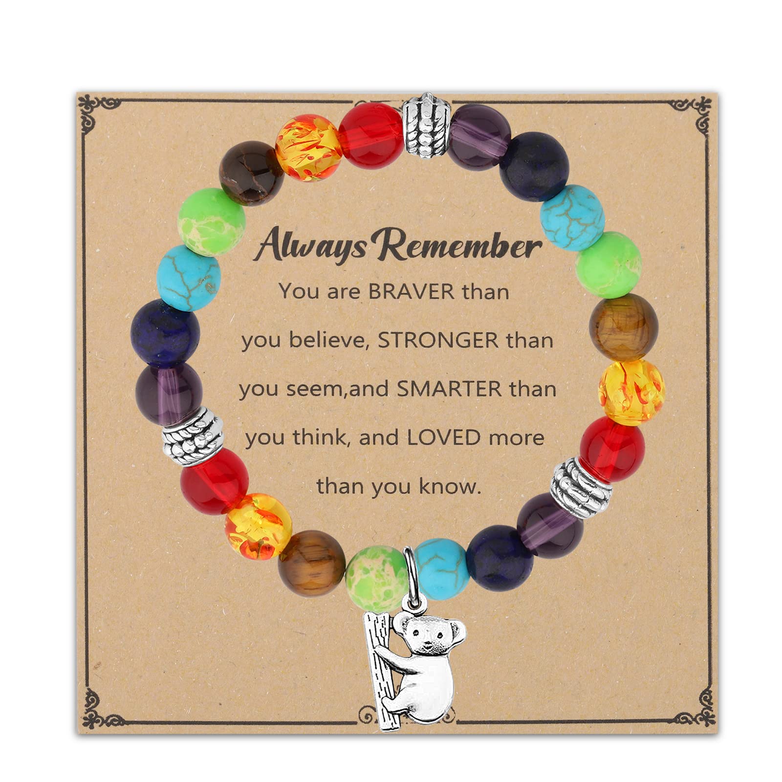 WSNANG Koala Bear Gifts Koala Bear Bracelet Koala Bear Lover Gift Koala Jewelry for Women Spirit Animal Inspirational Gift