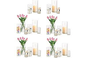 Glass Hurricane Candle Holders Centerpieces