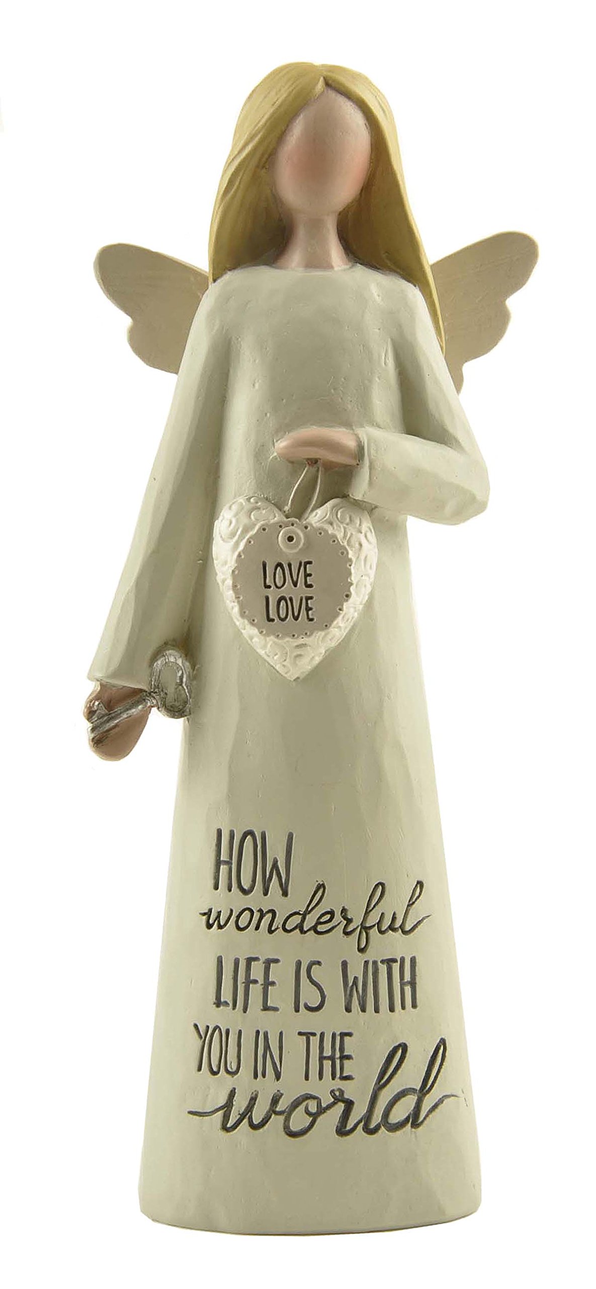 Feather & Grace Resin Figurine - How Wonderful Life is with You in The World
