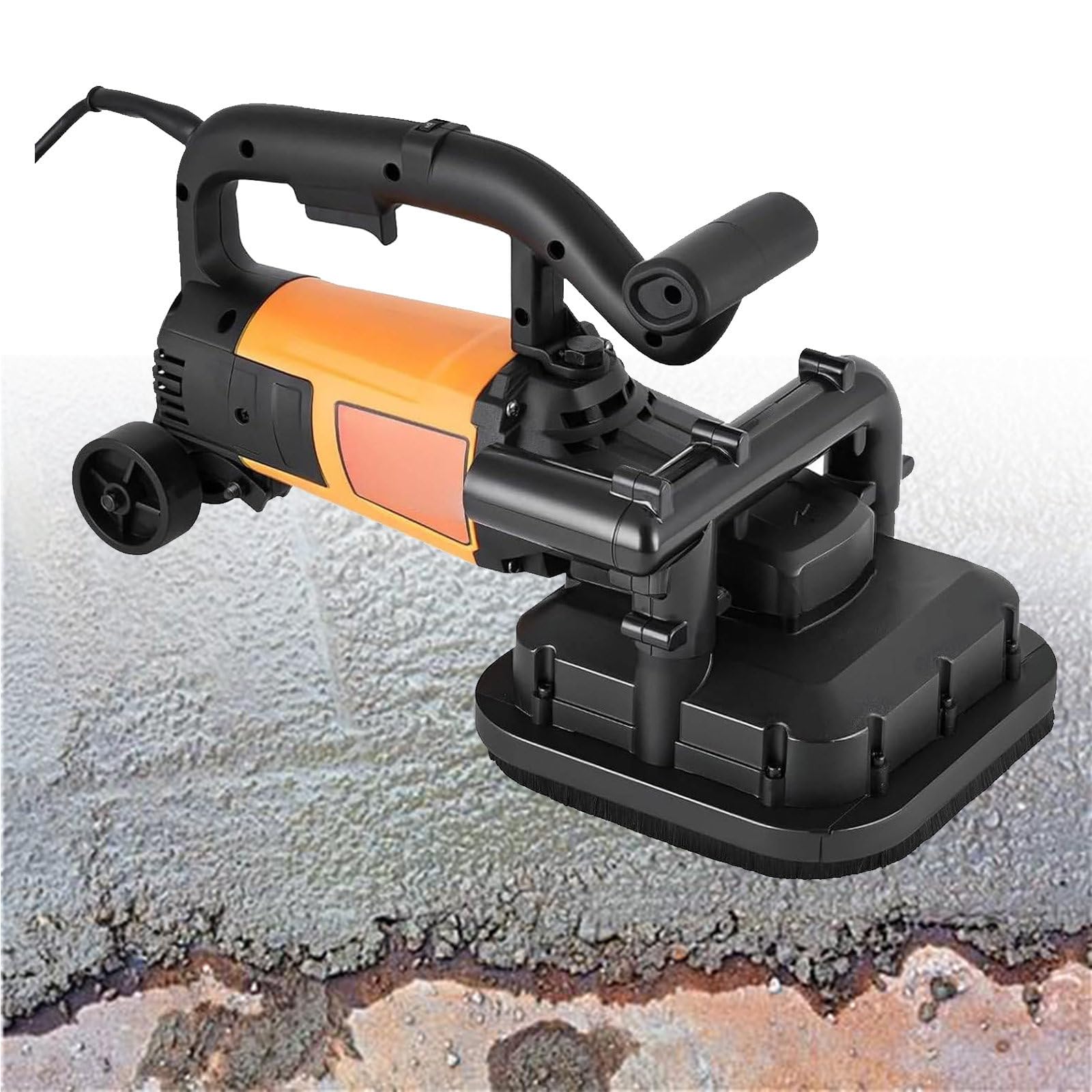 Fresatrice per calcestruzzo, lucidatrice elettrica per Pavimenti da 2000 W, 6 velocità Regolabili, con Asta di prolunga, levigatrice Portatile per lucidatura e decalcificazione dei Metalli