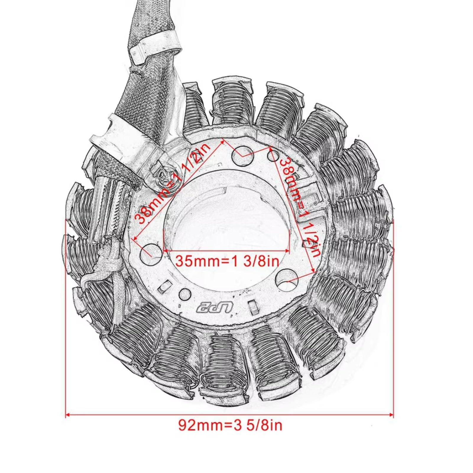 Bobina statore per Moto Compatibile con FES250 per Foresight 1998 1999 2000 2001 2002 2003 2004 2005. Accessori per Moto: 31120-KPB-008.