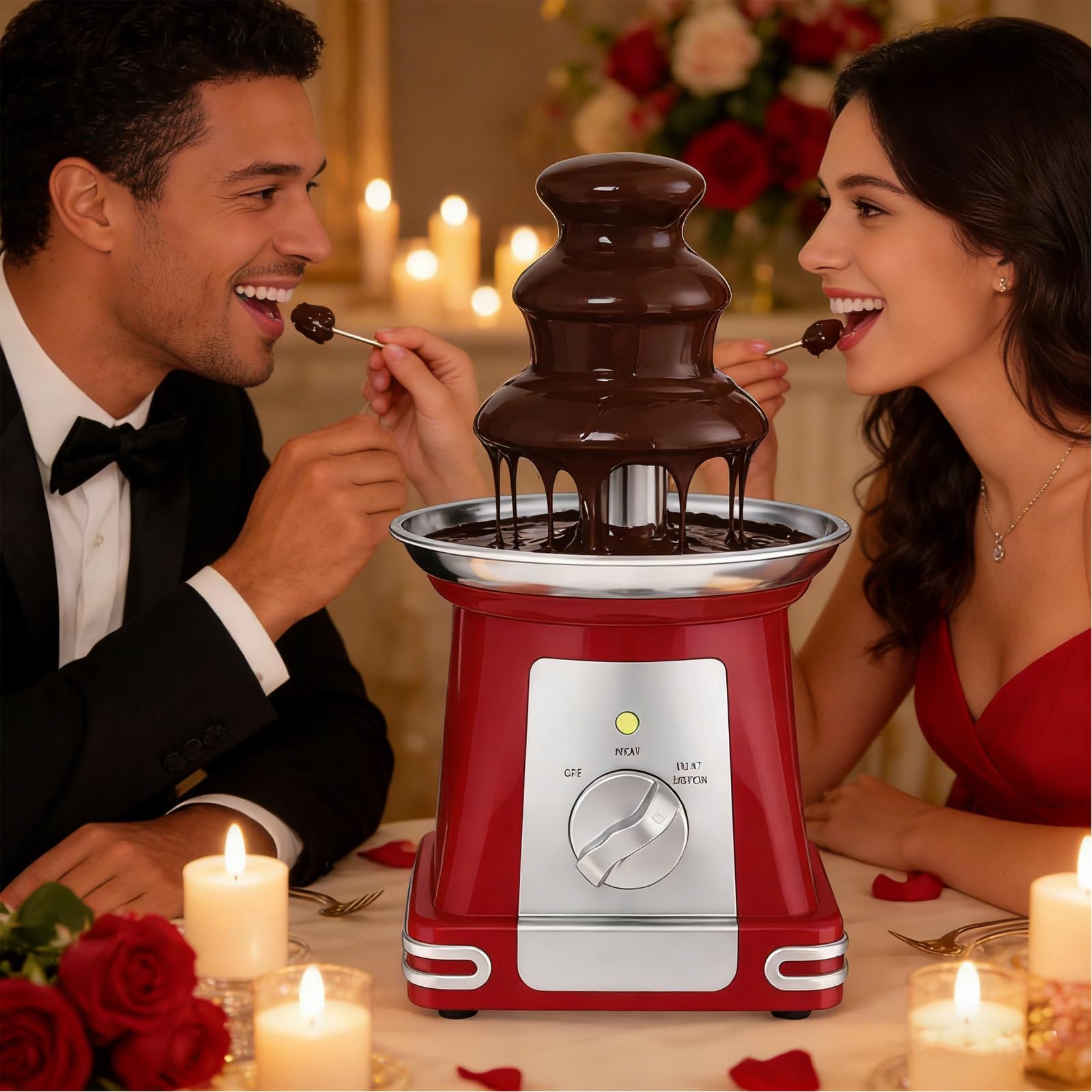 Machine à Fontaine à Chocolat à 3 Niveaux, Tour à Fondue électrique 65 W