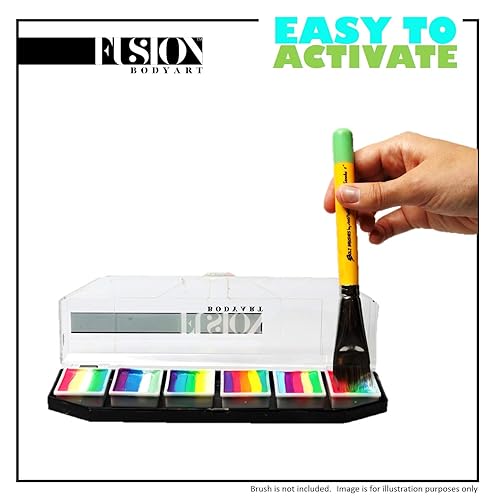 Miniatura 2 de FUSION BODY ART Professional Face Painting Palette Mermaids & Unicorns | Safe Non-Toxic Makeup Face Paint Kit for Kids | Girl Rainbow Designs -