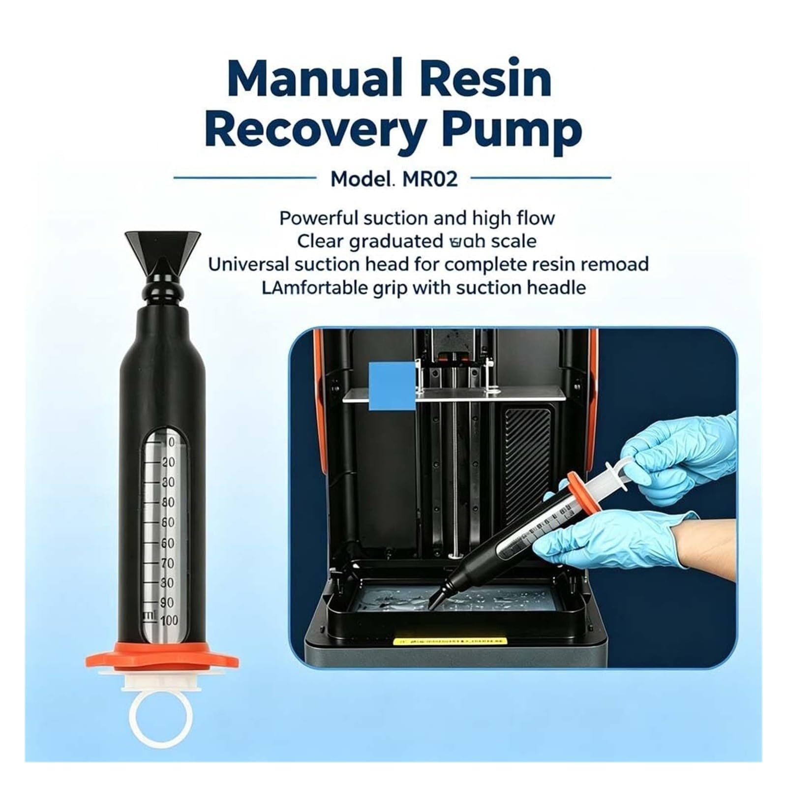 Herramienta de impresoras 3D recicladora de resina manual