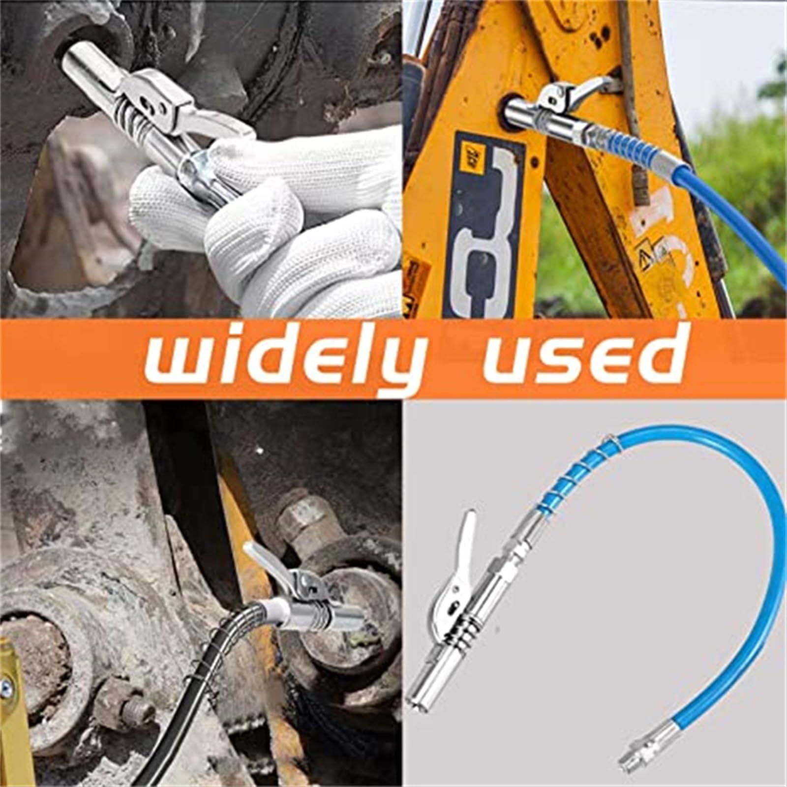 Łącznik do smarownicy Złącze pistoletu smarowego Smarownica Złączka Dysze wtryskowe 1/8” NPT Końcówki złączki Smarownica Akcesoria(2pcs)