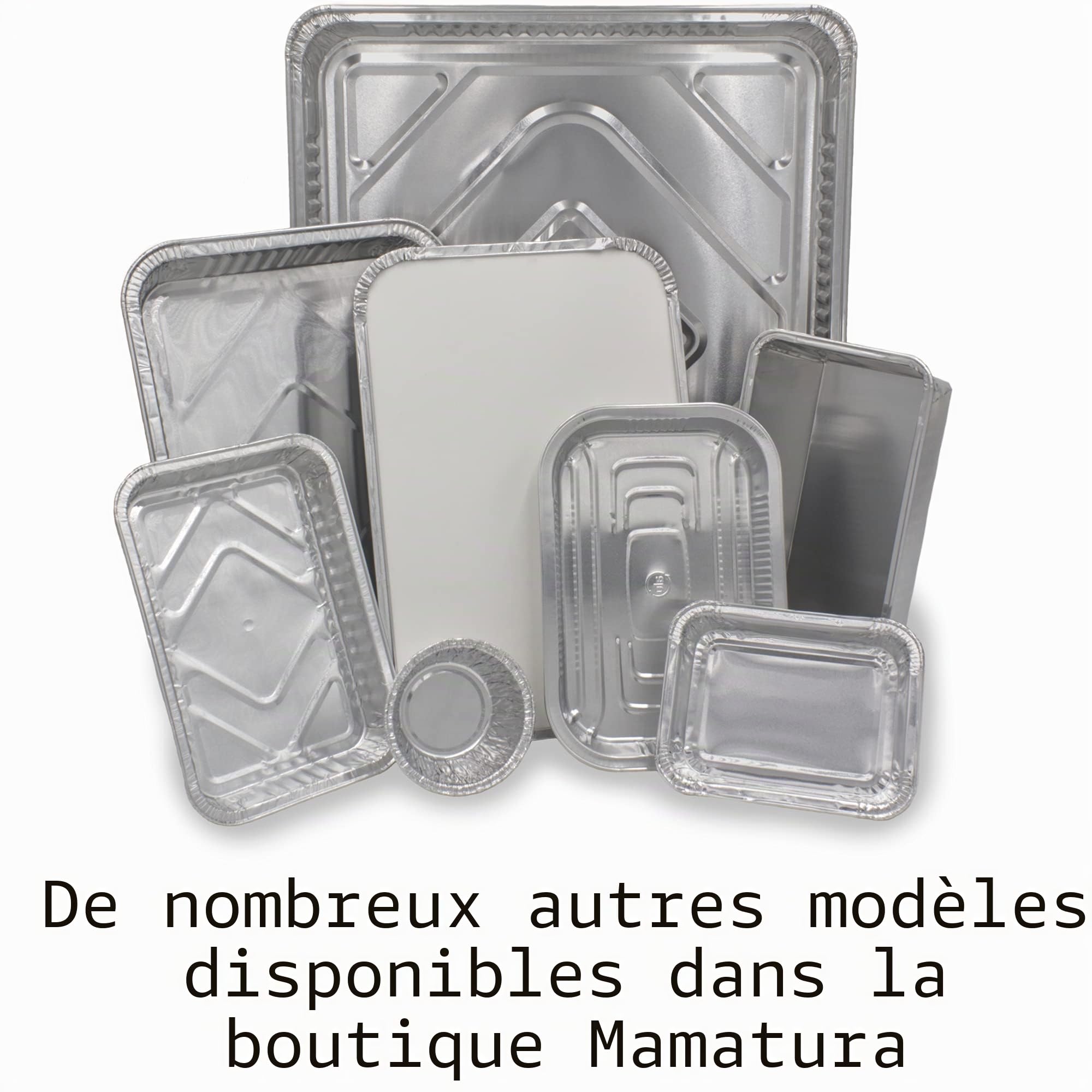 Lot de 50 lèchefrites en aluminium de qualité supérieure de Weber 220 x 150 x 34 mm (L x B x H)