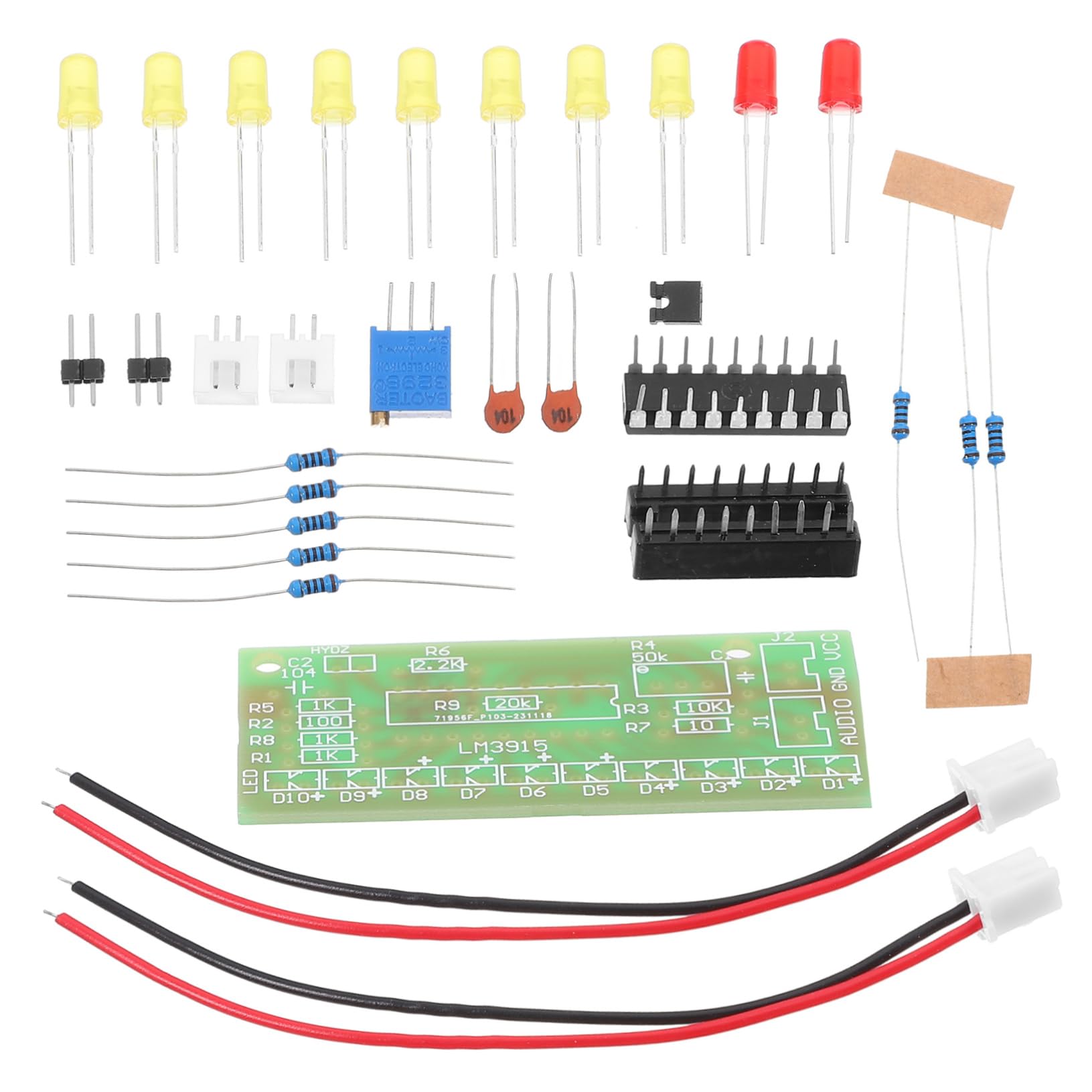 Ciieeo Ldering Practice Kits Audio Level Indicator Diy Set Learning Electronics