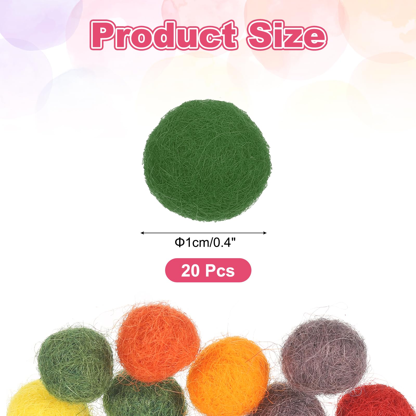 PATIKIL Wool Felt Balls Beads Wool Felting Pom 1cm 10mm Army Green for Home Crafts Handcrafts Project DIY Pack of 20 - Image 2