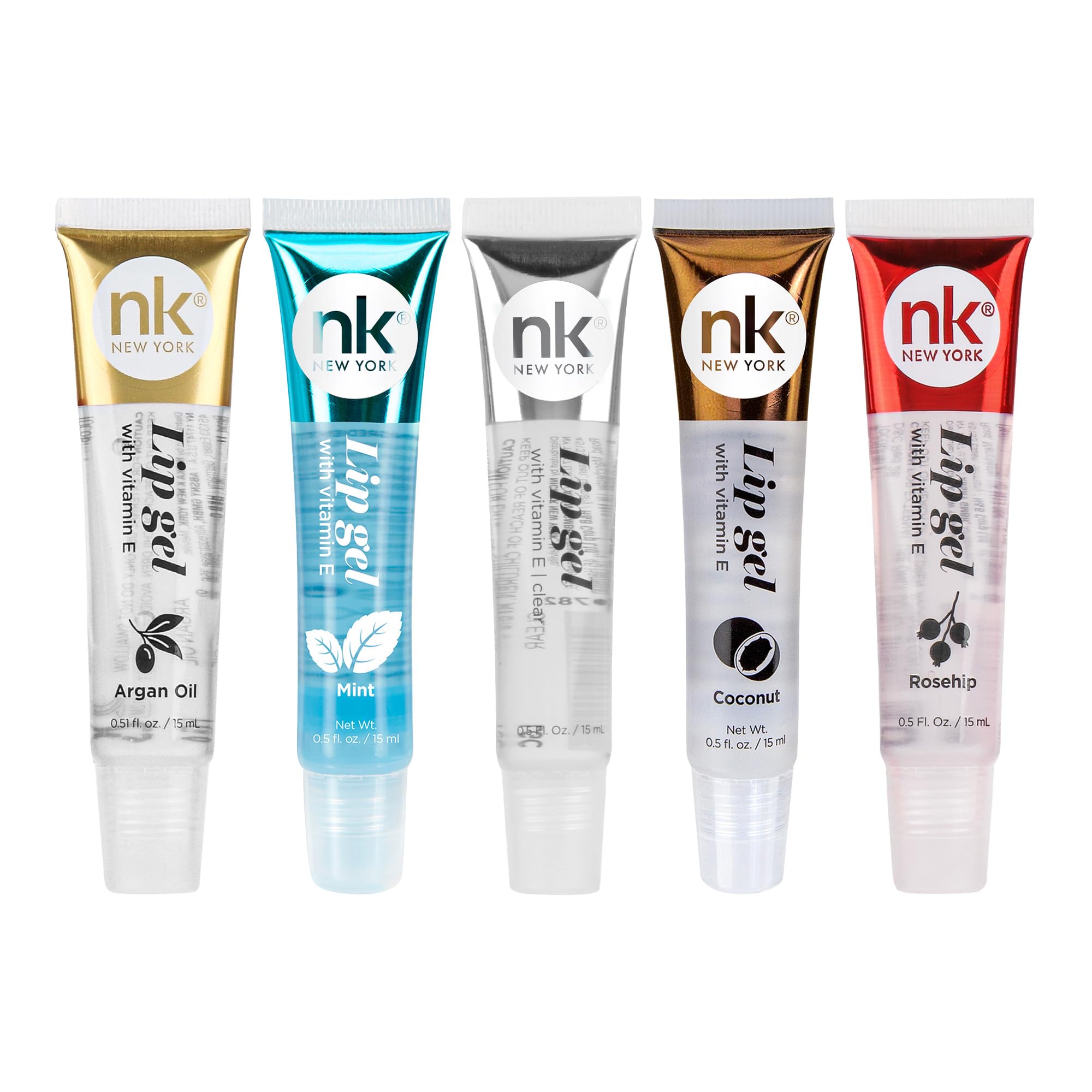[5PCS] NK Lip Gel Rosehip Argan Oil Mint Aloe Coconut Moisturizing Clear Gloss-image-19