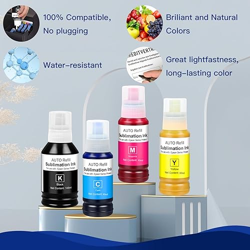 Miniatura 3 de Tinta de sublimación para EPSON et 15000, EPSON et 2400, EPSON Eoctank 2800, EPSON Ecotank 2850, EPSON 2803, ET-3850, ET-2720, ET-2760, ET-2840,