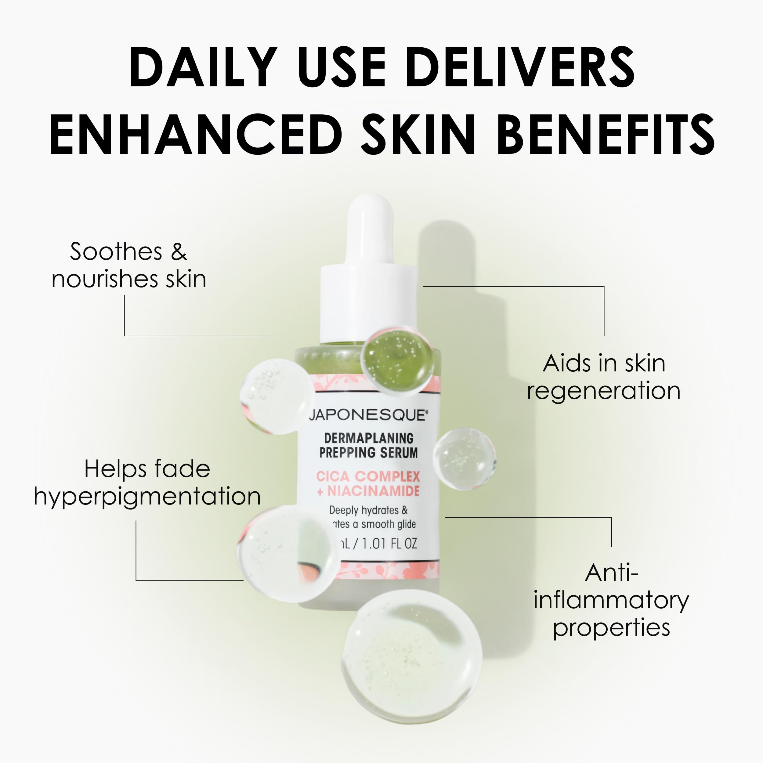 Japonesque Dermaplaning Prepping Serum with Cica Complex & Niacinamide