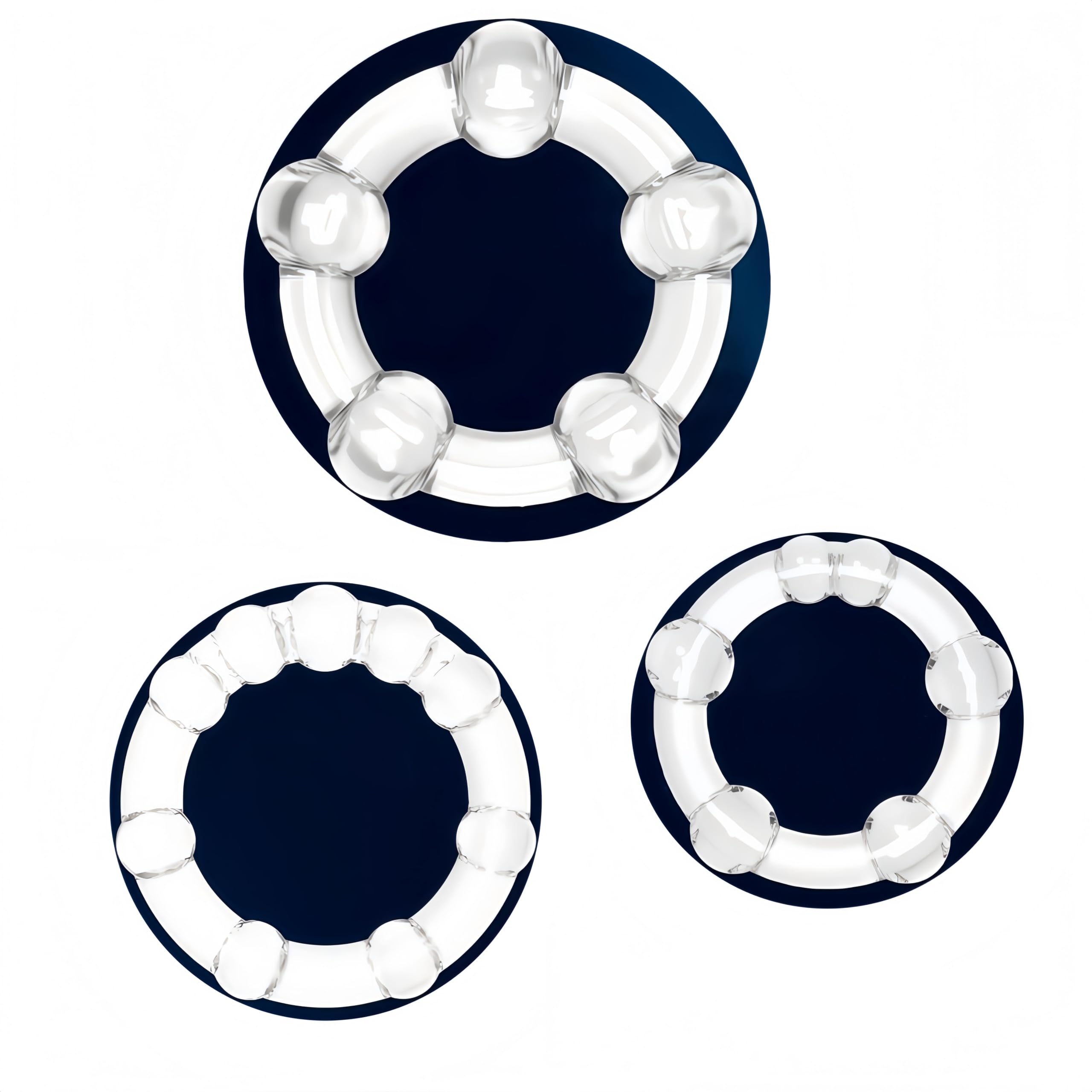 Rubber Rings Set Male Silicone Toys for Couples for Men for Games Erection Longer Harder Stronger Cock Enlargement Easy in Sweater Pocket G51215A4