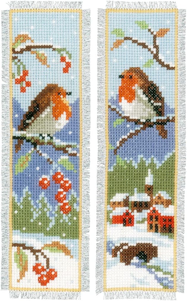 Vervaco Kreuzstich Set Kissen - Wintermotive 40x40cm | Komplettset Für Anfänger & Fortgeschrittene