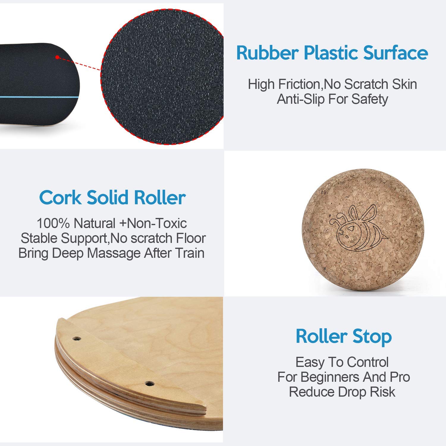 Buy BestOne Wooden Balance Board Foot Rocker Leg Exerciser Occupational