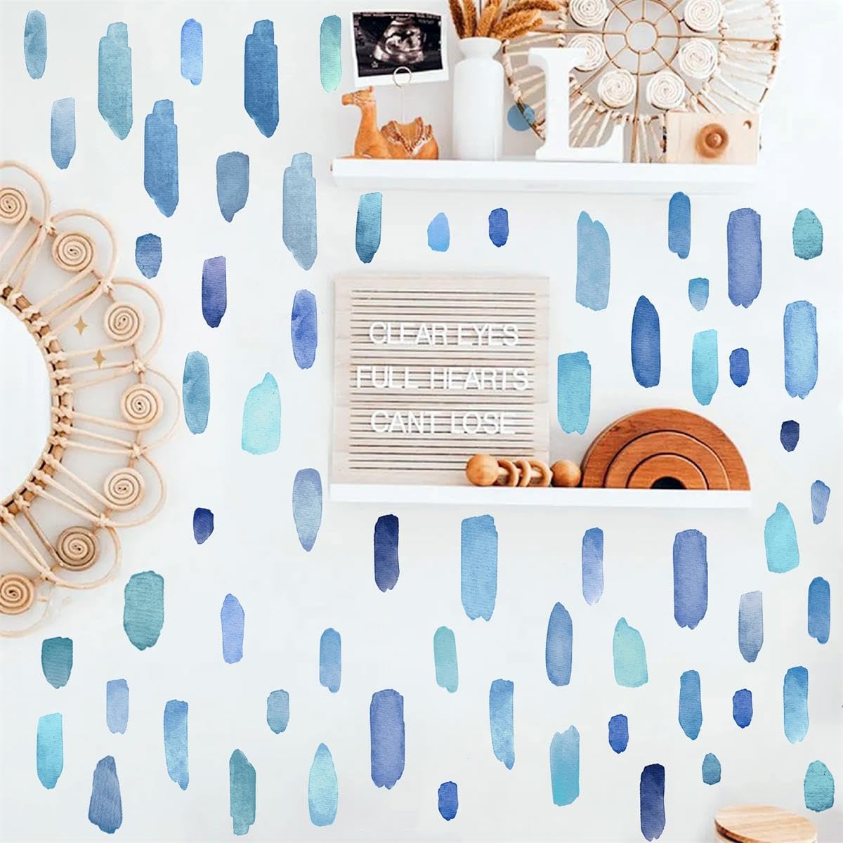 Hanging Branches Kids Wallpaper, Peel And Stick Watercolor Clouds Nursery Wall Mural, Baby Room Self Adhesive Removable Wallpaper - Mon Wallpapers - Free Shipment - View #10