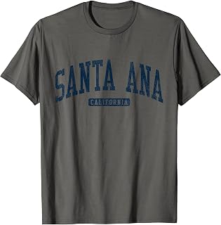 Santa Ana California CA College University Style Blue T-Shirt