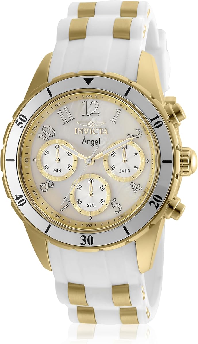 Invicta 24901 Angel Reloj analógico de cuarzo blanco para mujer