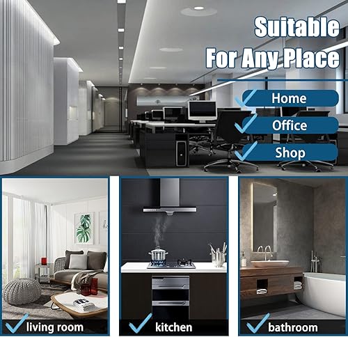 Miniatura 6 de OUKEETO Luz empotrable LED de 4 pulgadas, 3000 K4000 K5000 K, 3 colores seleccionables, 10 W  75 W, 800 lm, ultrafina, regulable, luz de techo con