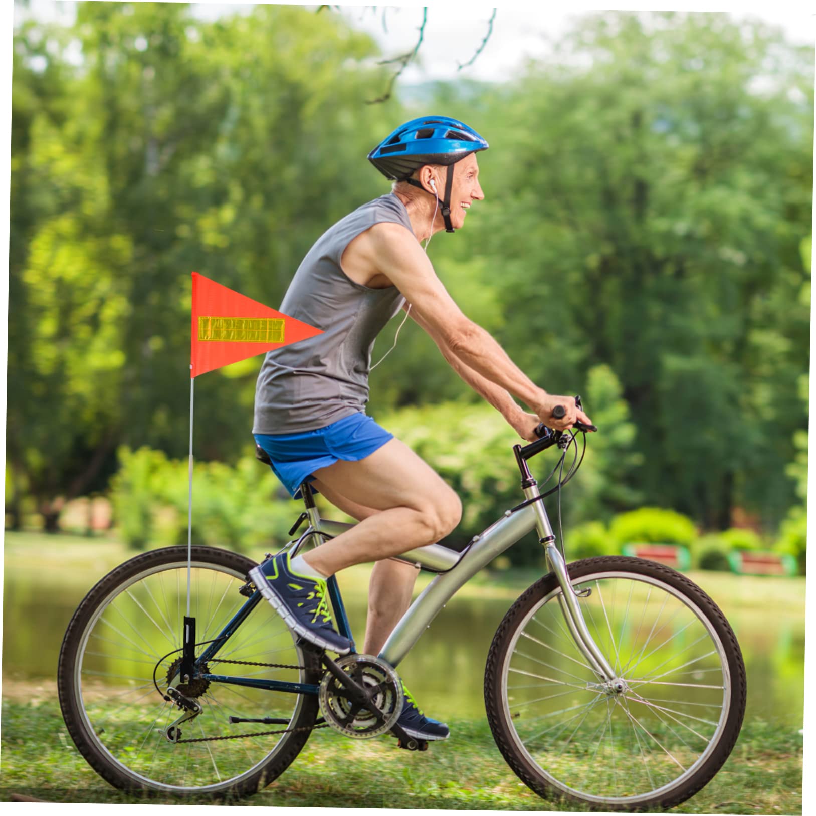 Banderas Fijadoras Mástil Bicicleta Kit Seguridad Banderas Reflectantes