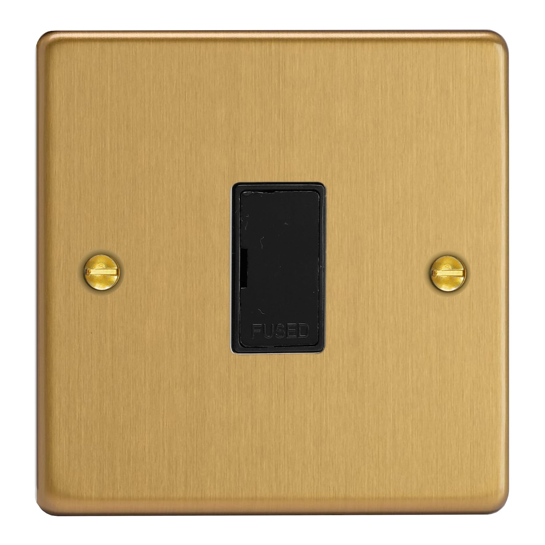 Varilight Brushed Brass 13A Unswitched Fused Spur