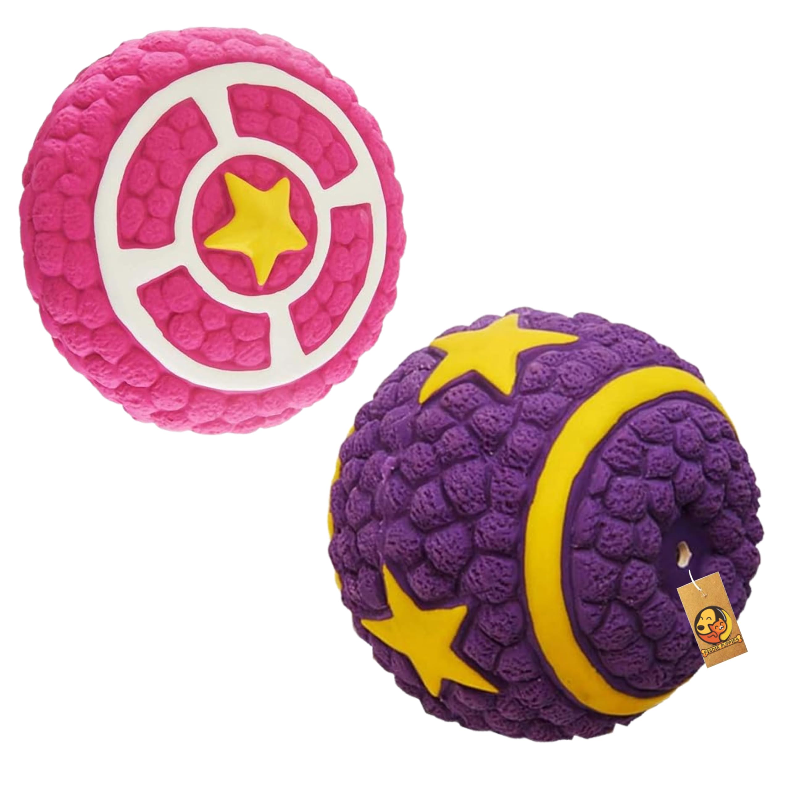 See full amazon price history chart for Foodie Puppies Interactive Non-Toxic Soft Latex Squeaky Dog Toy Combo -(Purple Star Ball and Pink Pie) Large | Chewing, Floating, Training, | Reduce Separation Anxiety Foodie Puppies Interactive Non-Toxic Soft Latex Squeaky Dog Toy Combo -(Purple Star Ball and Pink Pie) Large | Chewing, Floating, Training, | Reduce Separation Anxiety (B0CNZW1NQB) Amazon Price History, Amazon Price Tracker