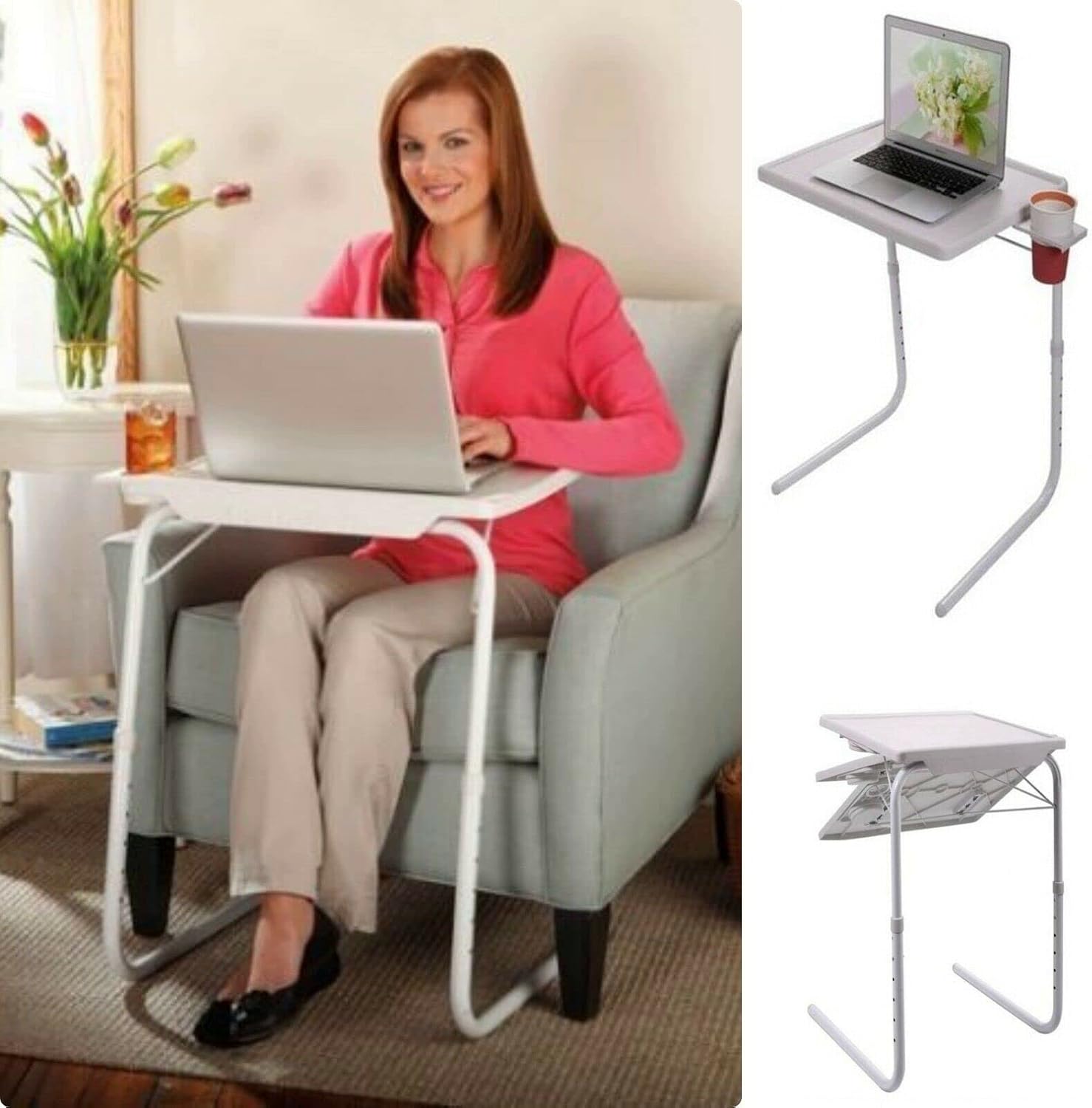 CHAUDHARY Portable Folding Table Mate II TV Dinner Laptop Tray