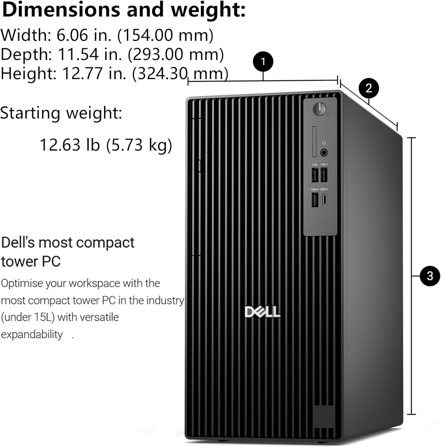 Dell Pro Tower Plus Desktop Computers, Intel 20-Core Ultra 7 265 (13 Tops NPU), 32GB DDR5 RAM, 1TB PCIe SSD, Copilot AI Business PC, DVDRW, 3 DisplayPorts, 2 Type-C, Windows 11 Pro - Image 5