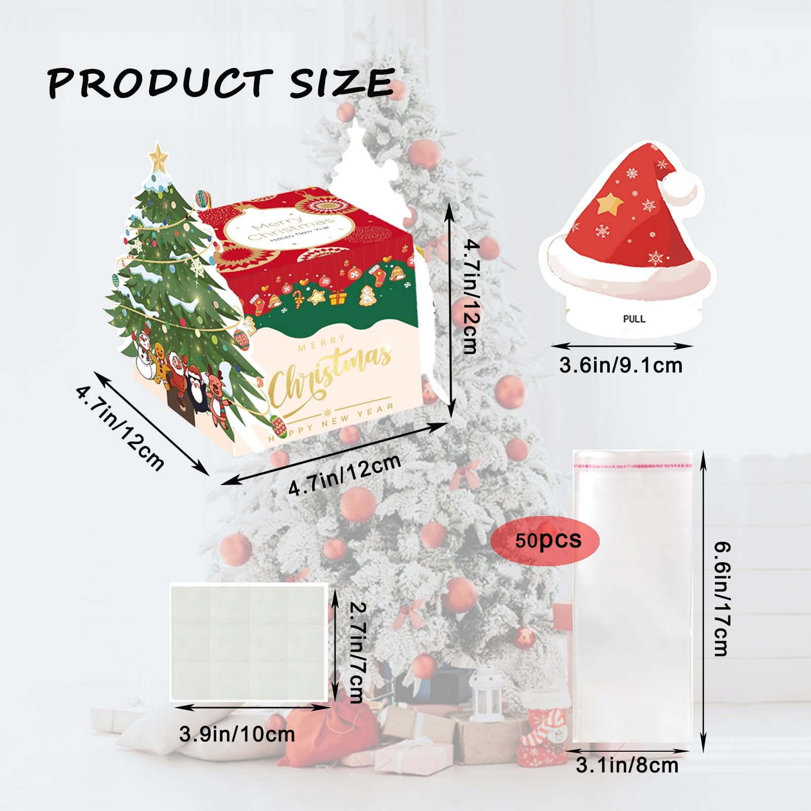 Merry Christmas Pull Surprise Money Gift Box for Kids/Adult Presents - Funny Pull Cash from Money Case Novelty Festival Cash Drawer - Image 2