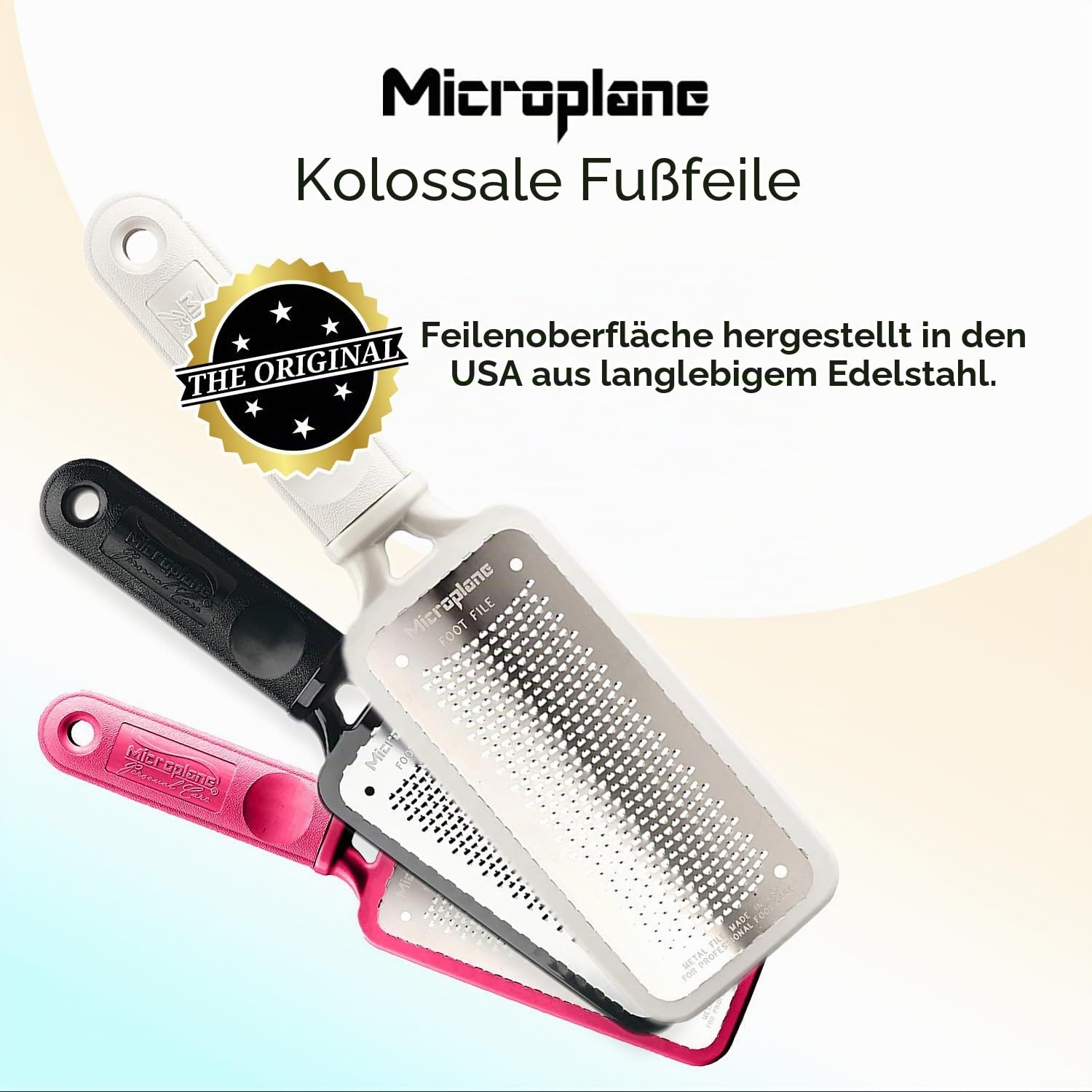 Microplane Colossal Pedicure Rasp Foot File - White by Microplane