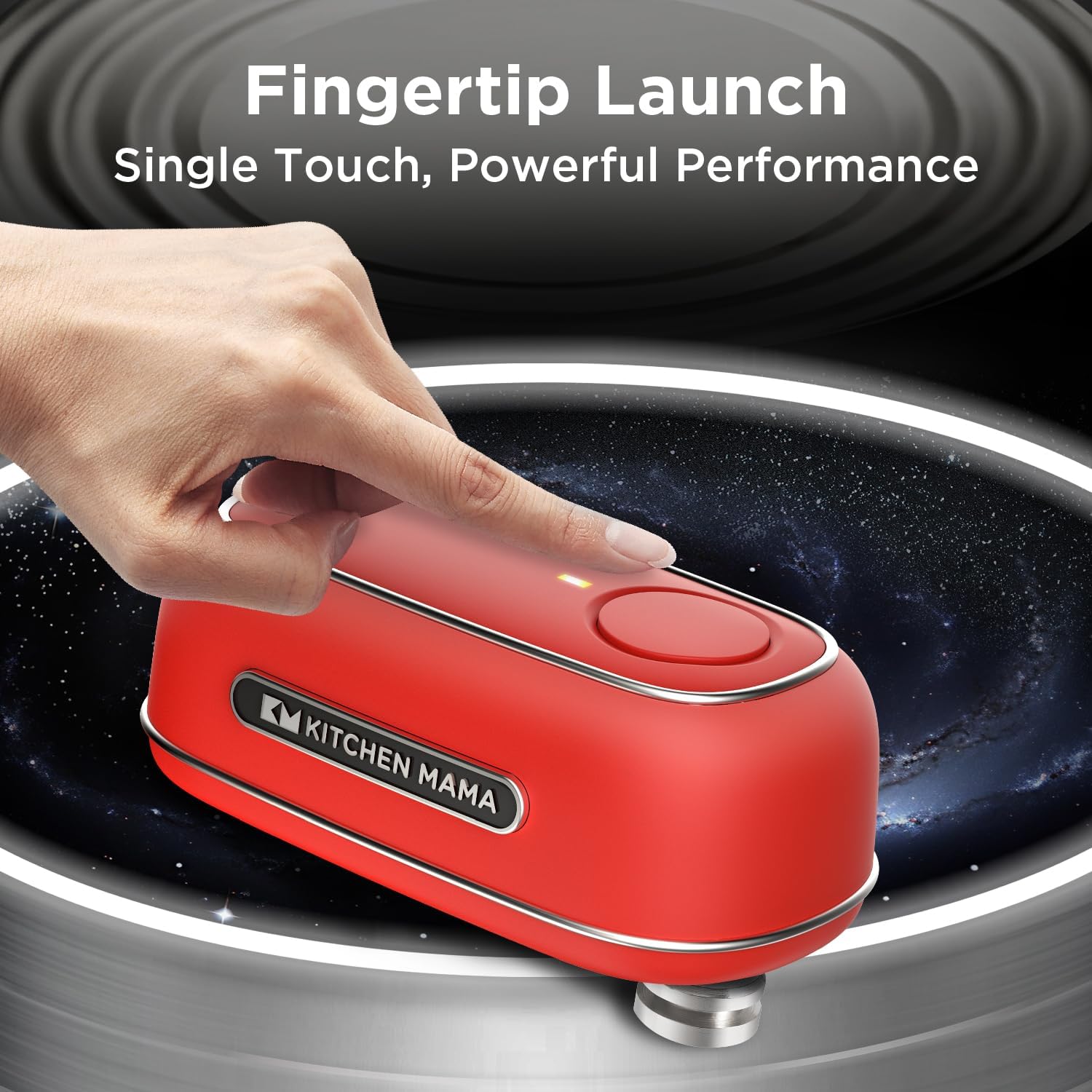 Kitchen Mama Orbit One Rechargeable Can Opener: Hands-Free Operation, Type-C Charging, Automatic Shut-Off, Smooth Edge - Image 2