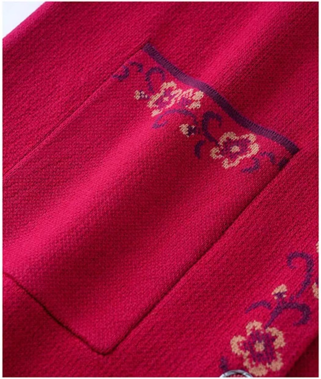 [Disimlarl] 女性ボタンプリントセーター中年母カーディガンセーター厚みのあるニットコート