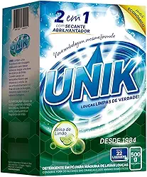 Detergente 2 em 1 Secante Abrilhantador Brisa de Limão Lava Louças 500g Unik