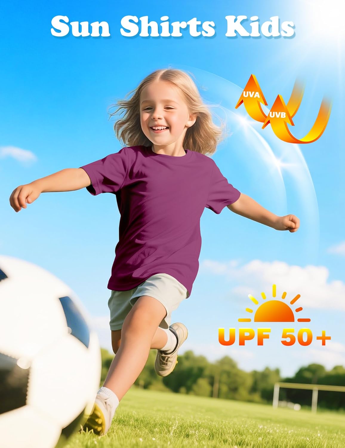 Boys Rash Guard Swim Shirt UPF 50+ Short Sleeve Athletic Shirts Quick Dry Fit Sun Shirt Neon Tees for Kids Girls Youth 2-16Y - Image 3