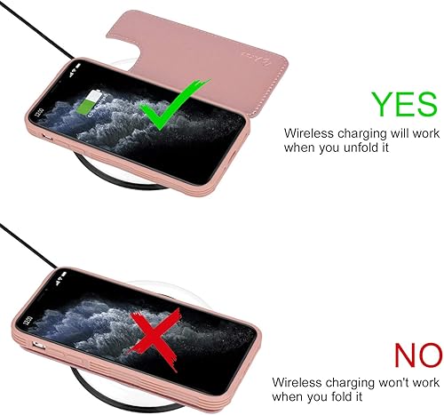 Miniatura 5 de Arae Funda para iPhone 11 Pro Max de piel sintética con bolsillos para tarjetas, cubierta trasera con tapa para iPhone 11 Pro Max 2019 de 6.5