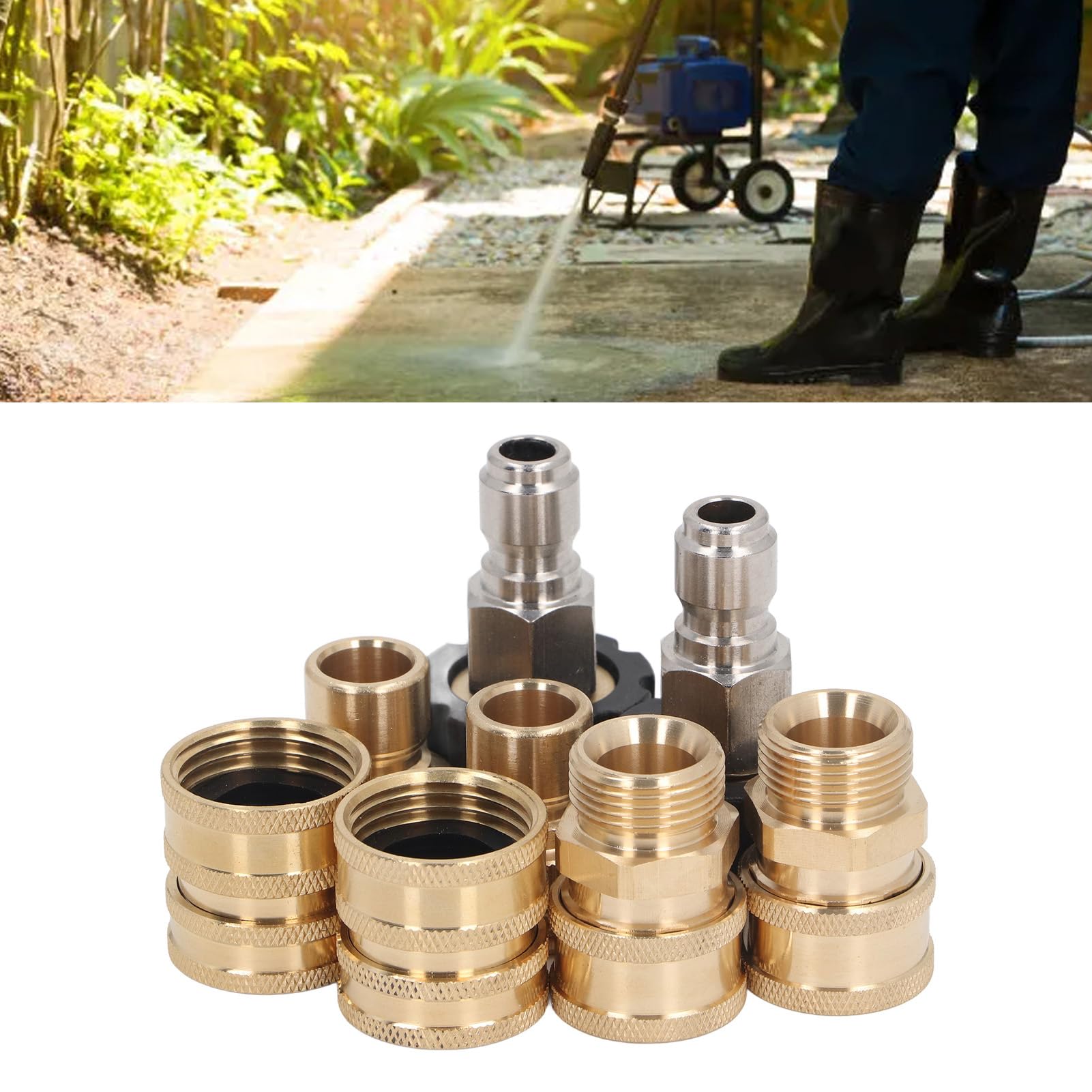 3 Set Connettori Rapidi Per Tubo Da Giardino – Raccordi In Ottone Maschio/femmina, Filettatura 3/4'', Robusti E Antiruggine (non Gardena)