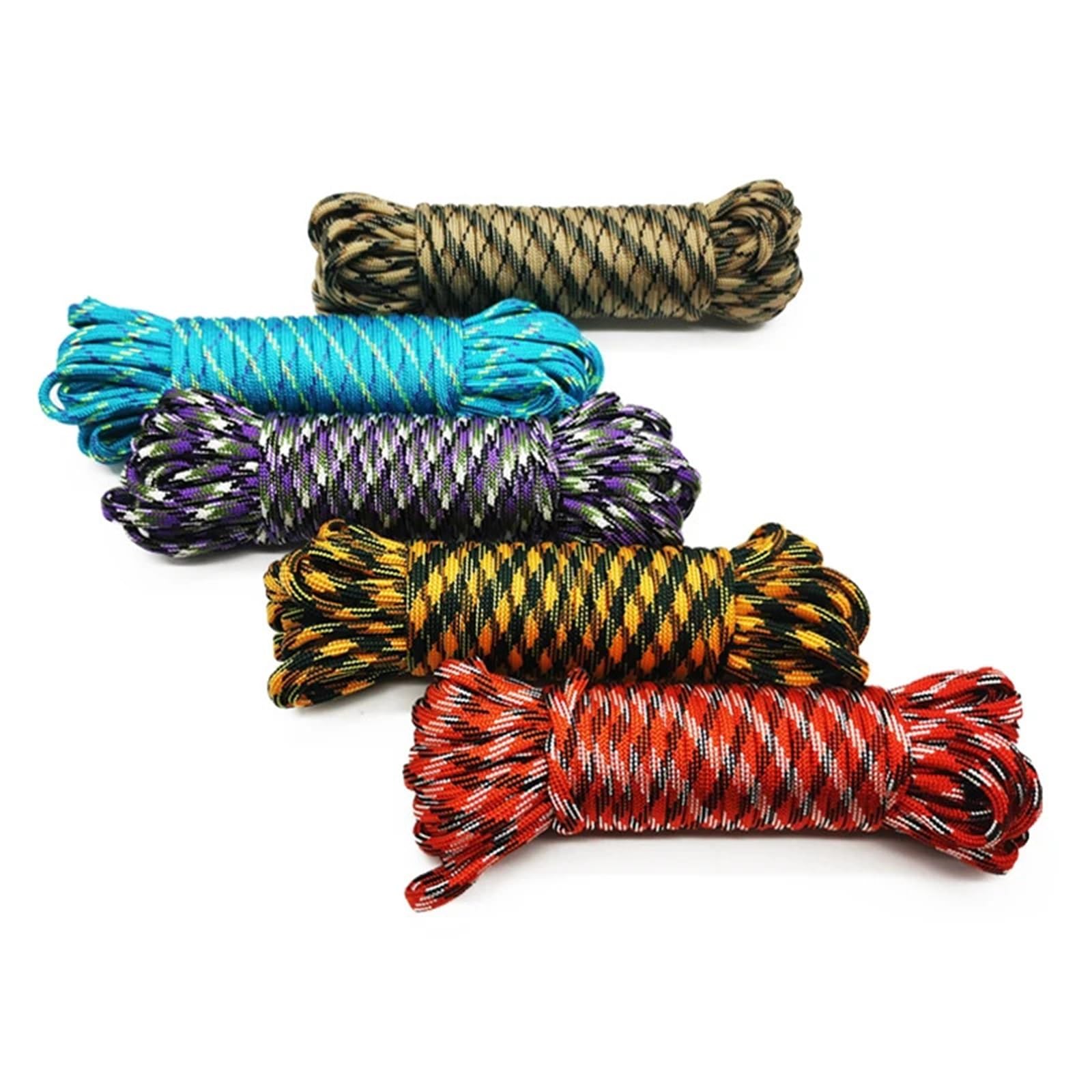 Paracord, 7 Kern, 550 lb, 30 m Durchmesser, 4 mm, Überlebens-Fallschirmseil, Zeltzubehör for die DIY-Herstellung von Schlüsselbändern, Armbändern, Hundehalsbändern (Nr. 005, Länge 20 m)